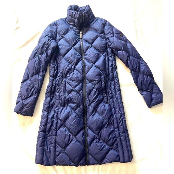 Unbranded Jackets & Blazers - Michael Kors Packable Down Fill Dark Blue Puffer Coat Long Winter Jacket Size XS